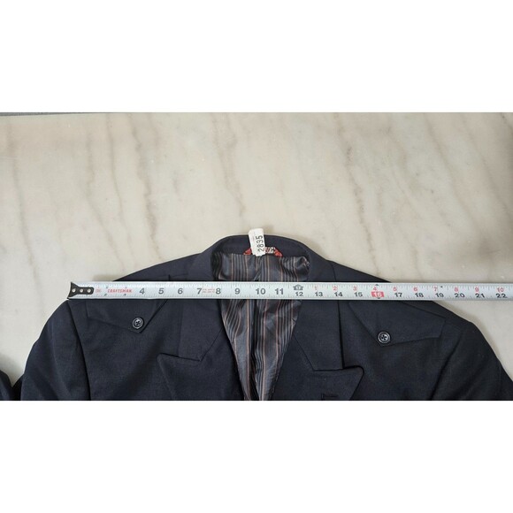 Caravelli Fusion Black Long Sleeves 3 Button Men's Coat Jacket Size 46R - Picture 13 of 15